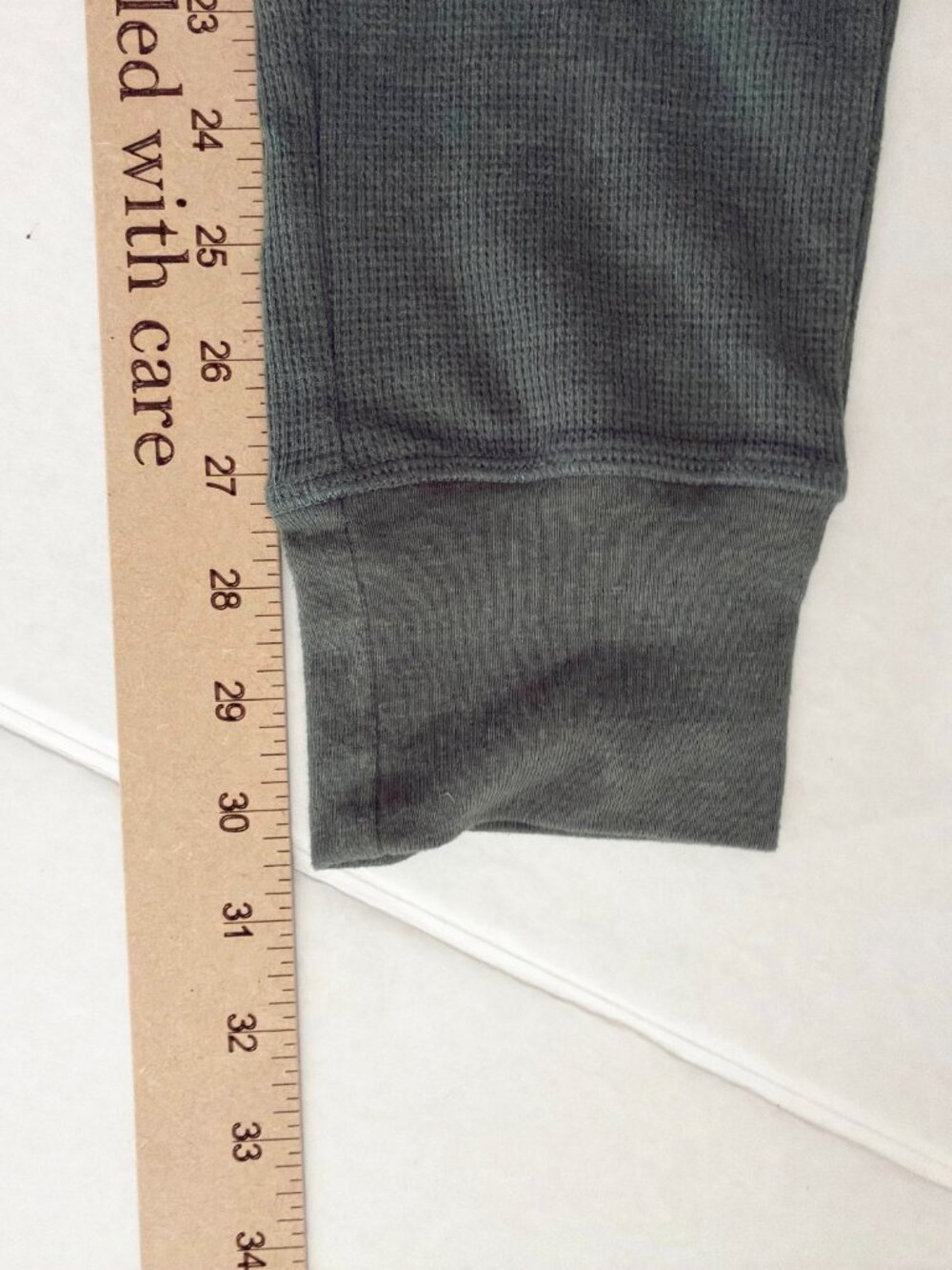 Warm Essentials by Cuddl Duds 2-Piece Lounge PJ Set - L - Grey + Green Plaid - Picture 10 of 11